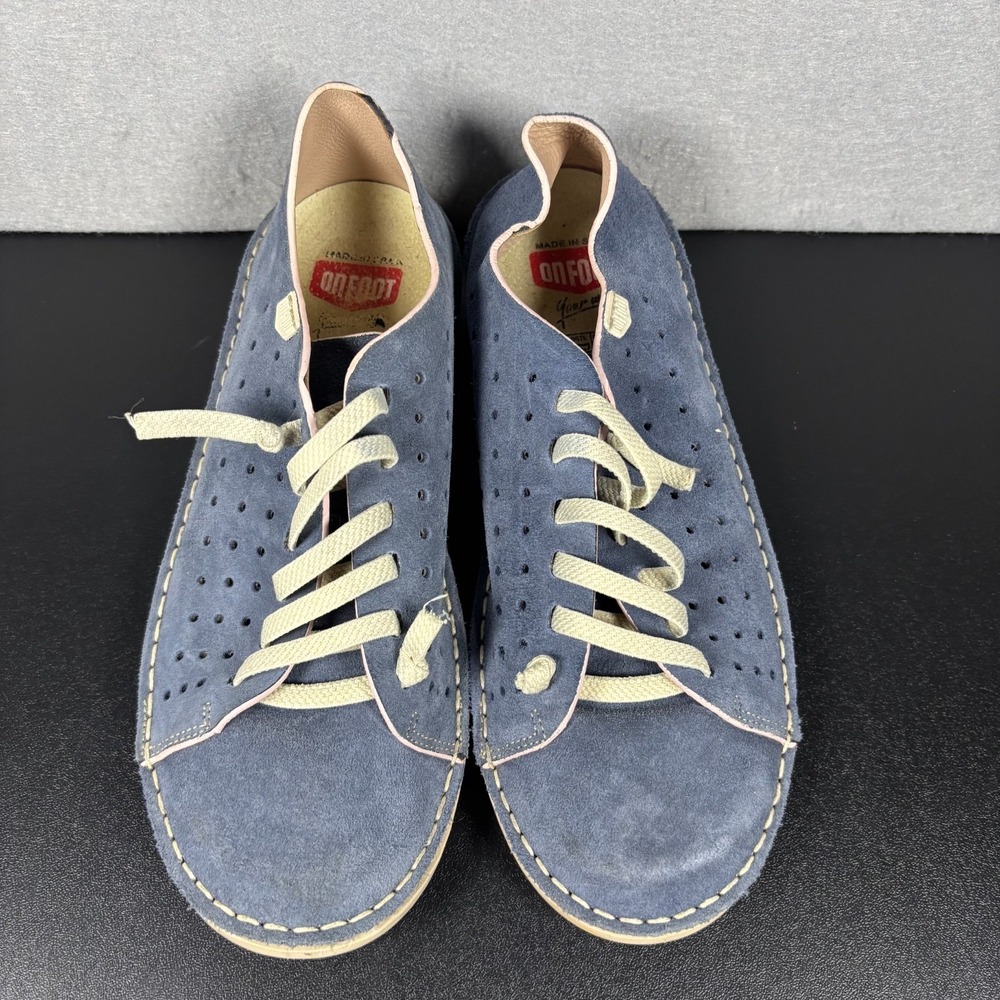 On Foot Running Walking Shoe Slip On Jean Blue Suede Women's Size 7.5/38 Sneaker - Picture 5 of 13
